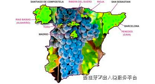 Mapa de alimentos españoles en China
